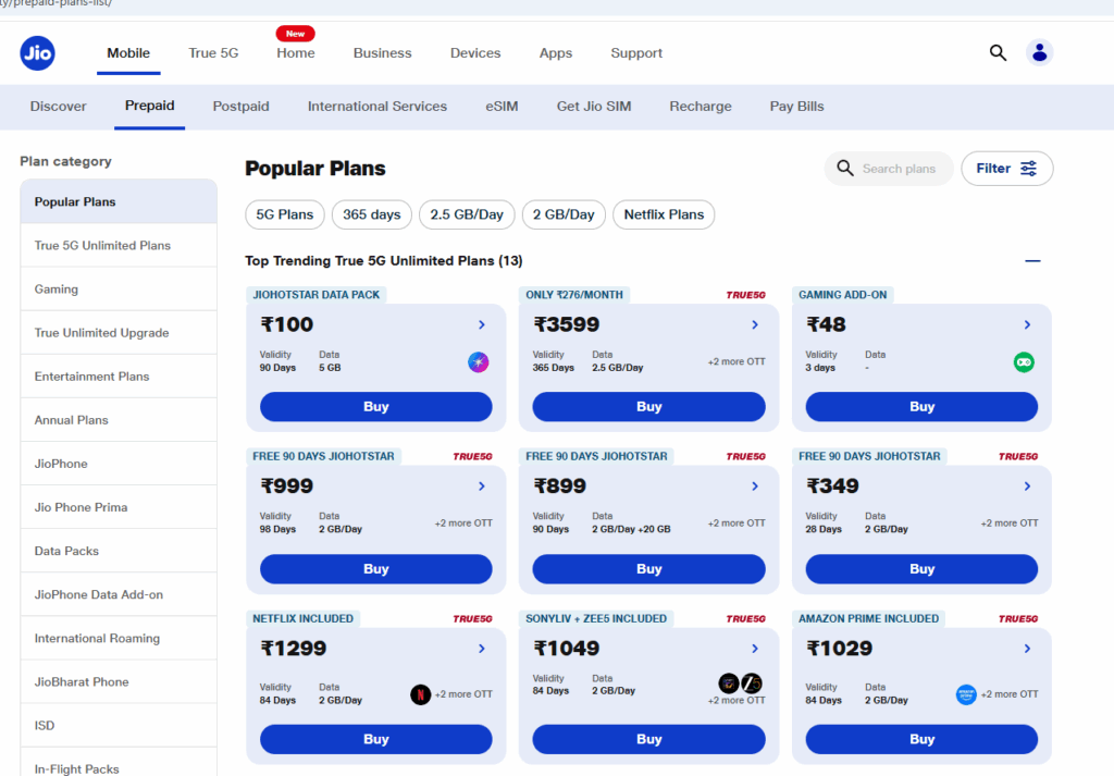 jio plan 90 days