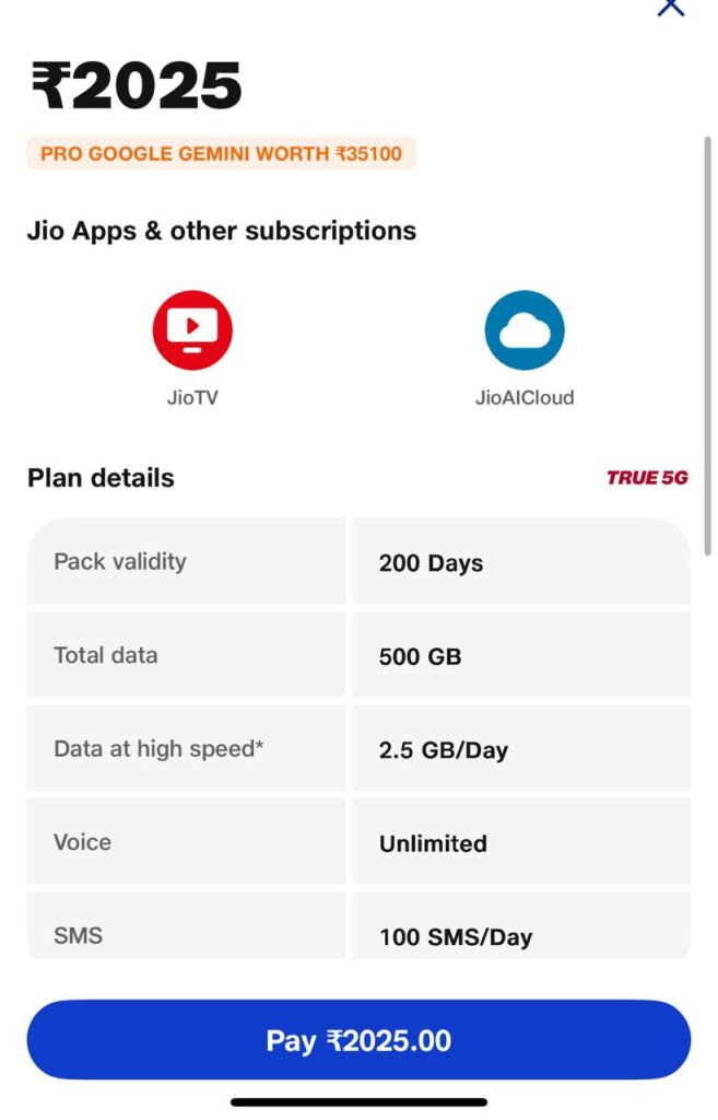 jio 2025 plan