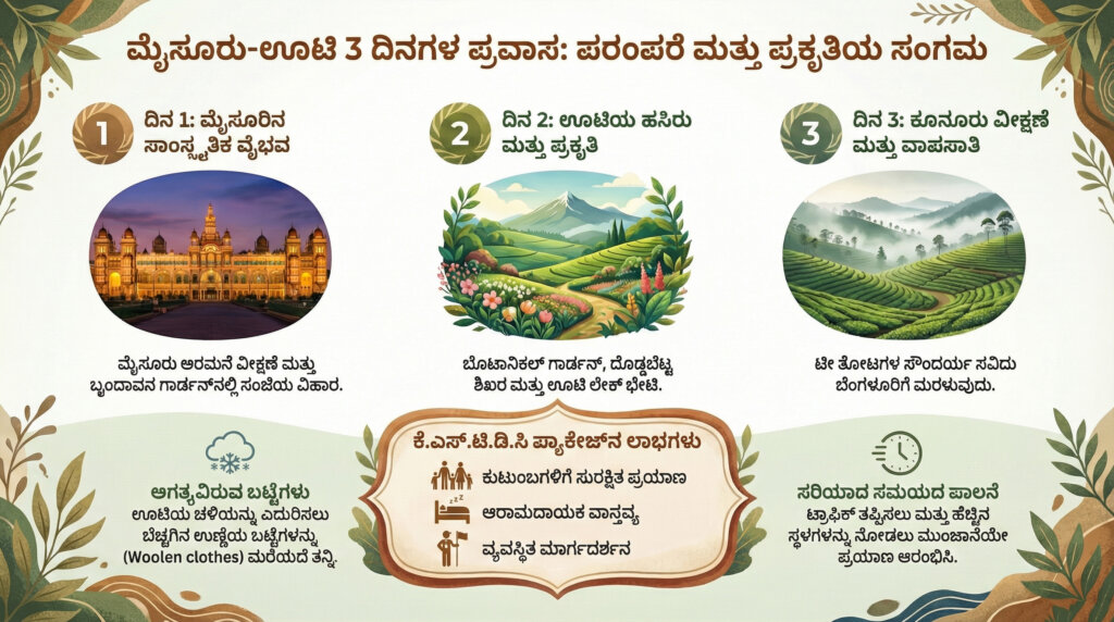 bangalore to ooty mysore trip kstdc plan