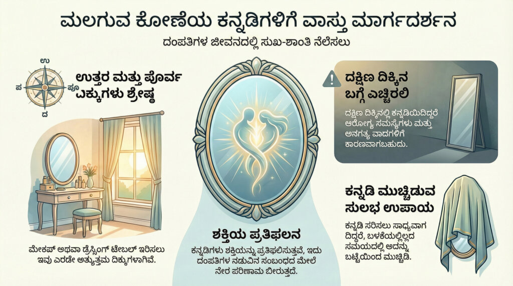 bedroom mirror vastu tips kannada