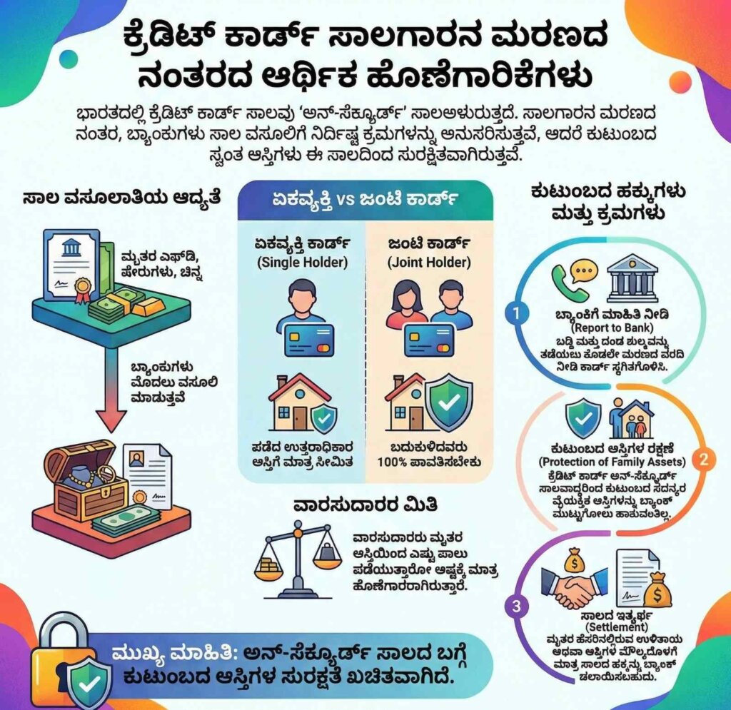 credit card loan recover if a person dies