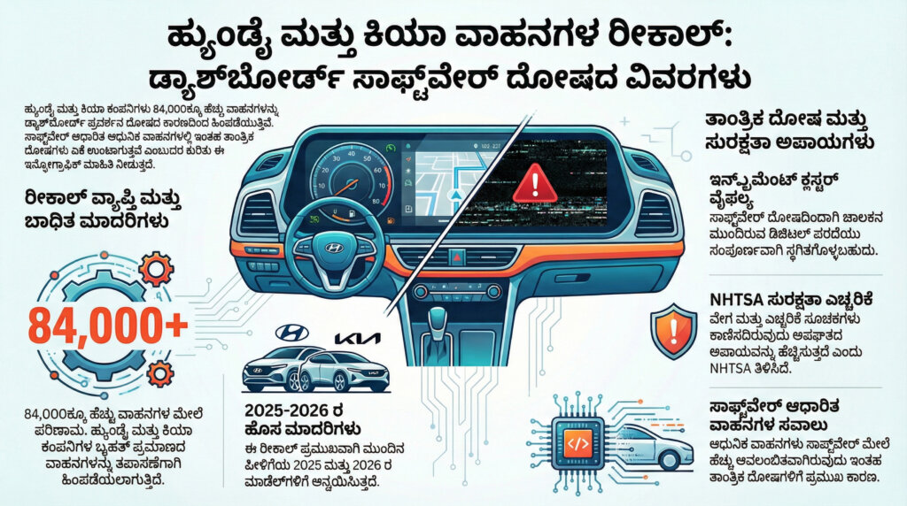hyundai kia car recall 2026 display issue kannada news1