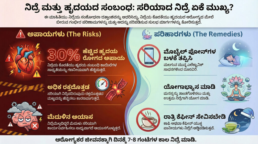 sleep problems causes health risks kannada
