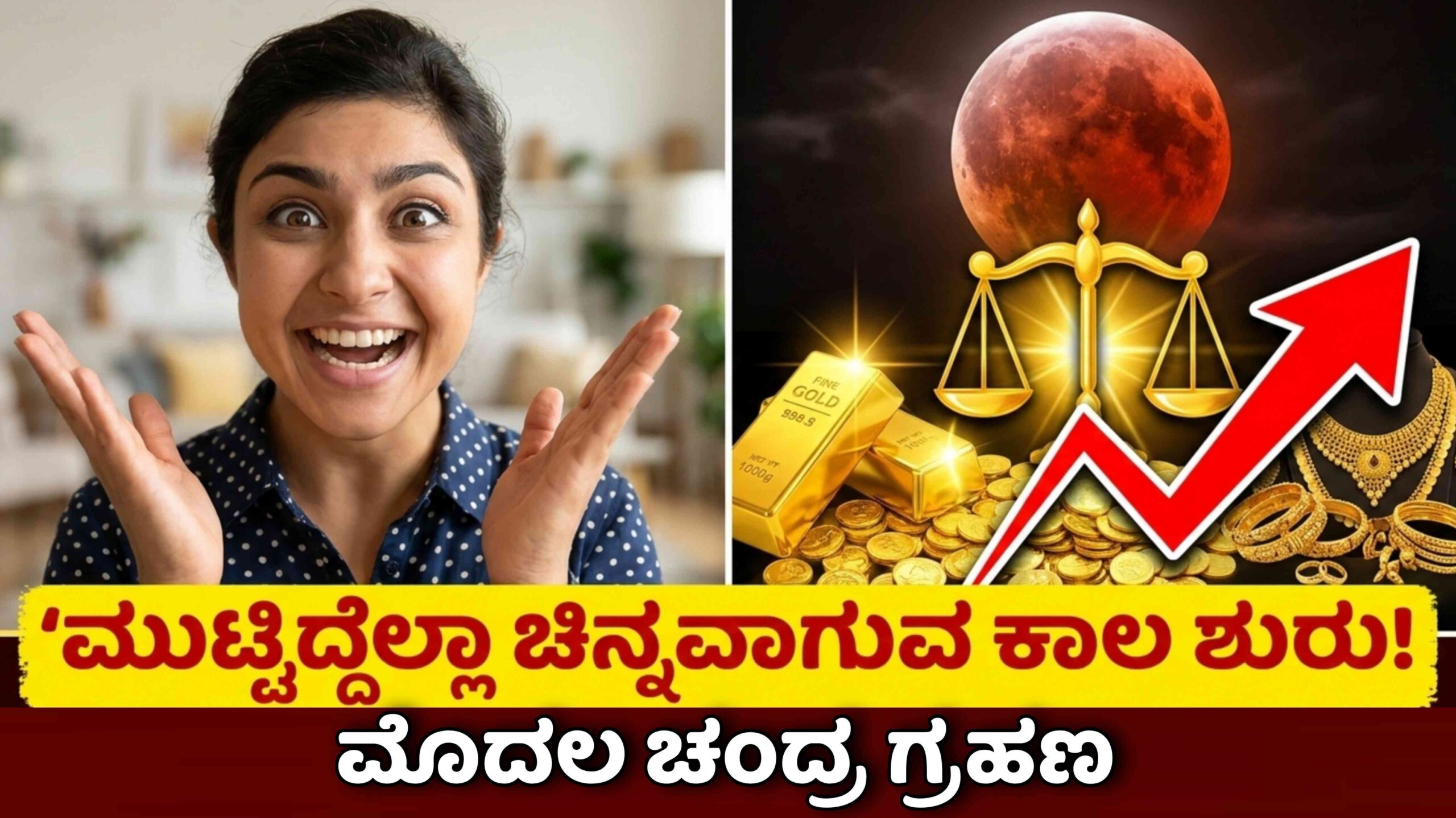 Lunar Eclipse 2026: ವರ್ಷದ ಮೊದಲ ಚಂದ್ರಗ್ರಹಣ, ಈ ರಾಶಿಯವರ ಲಕ್ ದಿಢೀರ್ ಬದಲು! ಮುಟ್ಟಿದ್ದೆಲ್ಲಾ ಚಿನ್ನವಾಗುವ ಕಾಲ ಶುರು