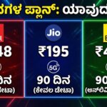 bsnl jio airtel 90 days recharge plan kannada