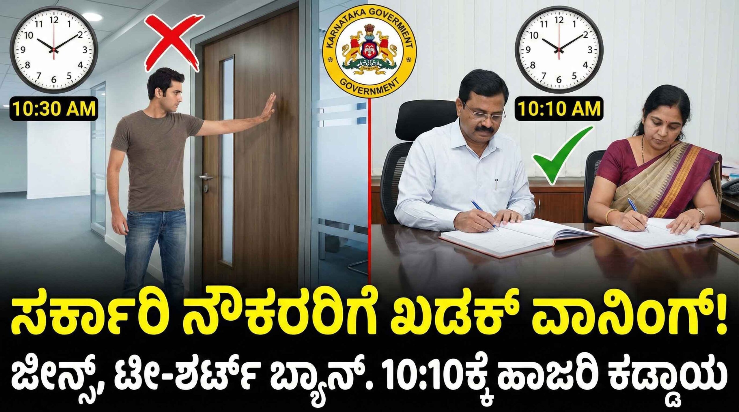 karnataka govt employees new rules dress code jeans ban scaled