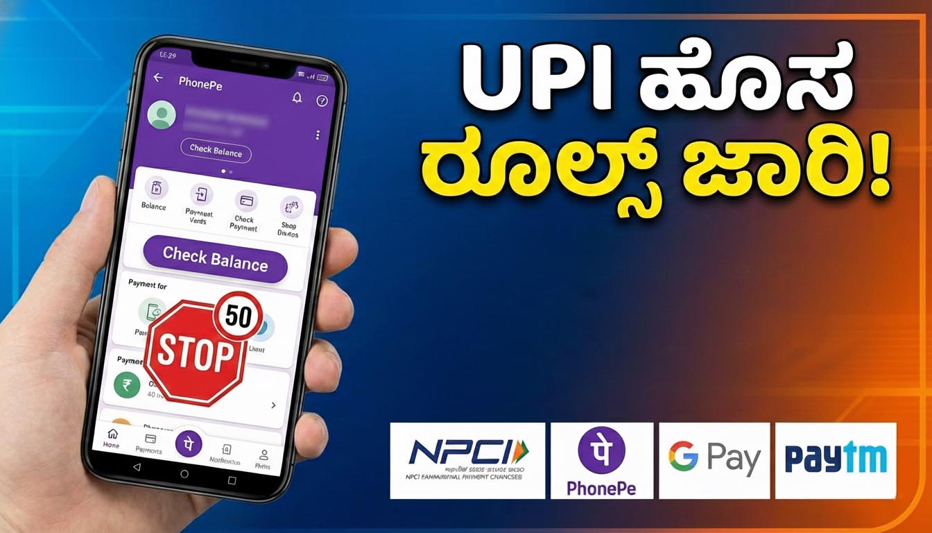 upi new rules daily balance check limit kannada