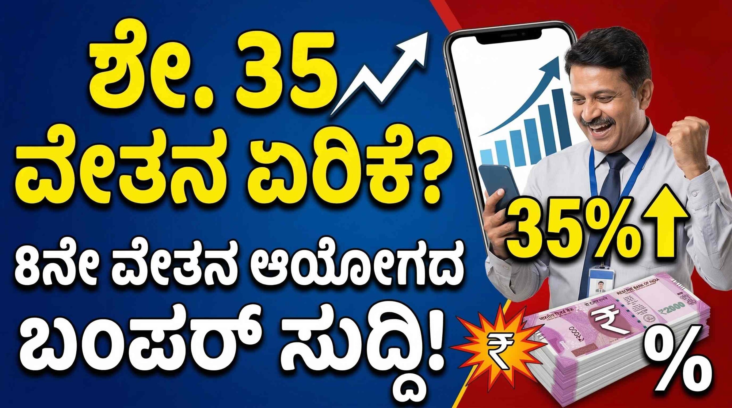 ಸರ್ಕಾರಿ ನೌಕರರ ಸಂಬಳ ಶೇ. 35ರಷ್ಟು ಏರಿಕೆ? 8ನೇ ವೇತನ ಆಯೋಗದ ಹೊಸ ಲೆಕ್ಕಾಚಾರ ಹೇಗಿದೆ ಗೊತ್ತಾ?