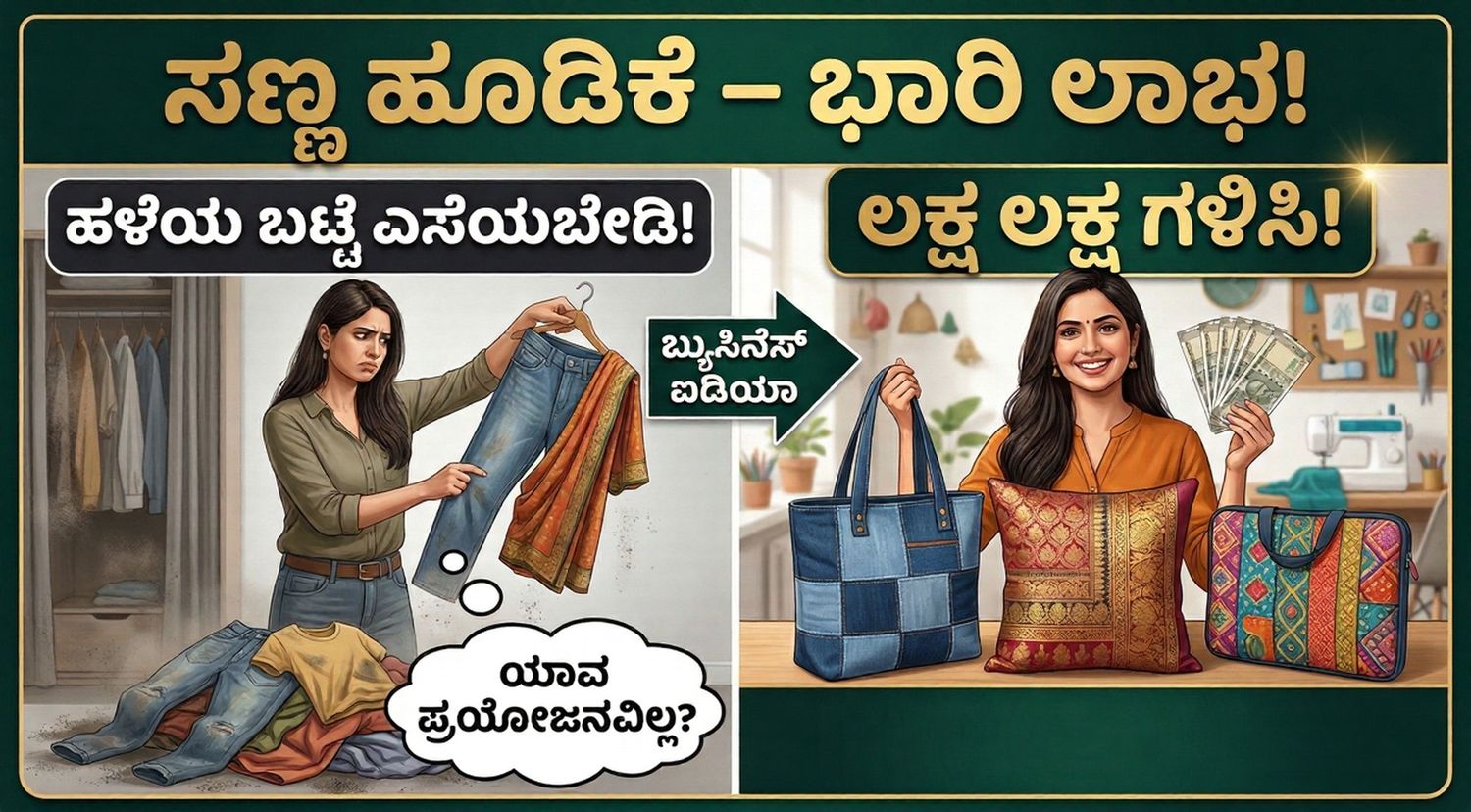 ಹಳೆಯ ಬಟ್ಟೆಗಳನ್ನು ಎಸೆಯಬೇಡಿ! ಮನೆಯಲ್ಲೇ ಕುಳಿತು ಈ ಬ್ಯುಸಿನೆಸ್ ಮೂಲಕ ಗಳಿಸಿ ಲಕ್ಷಾಂತರ ರೂಪಾಯಿ ಲಾಭ
