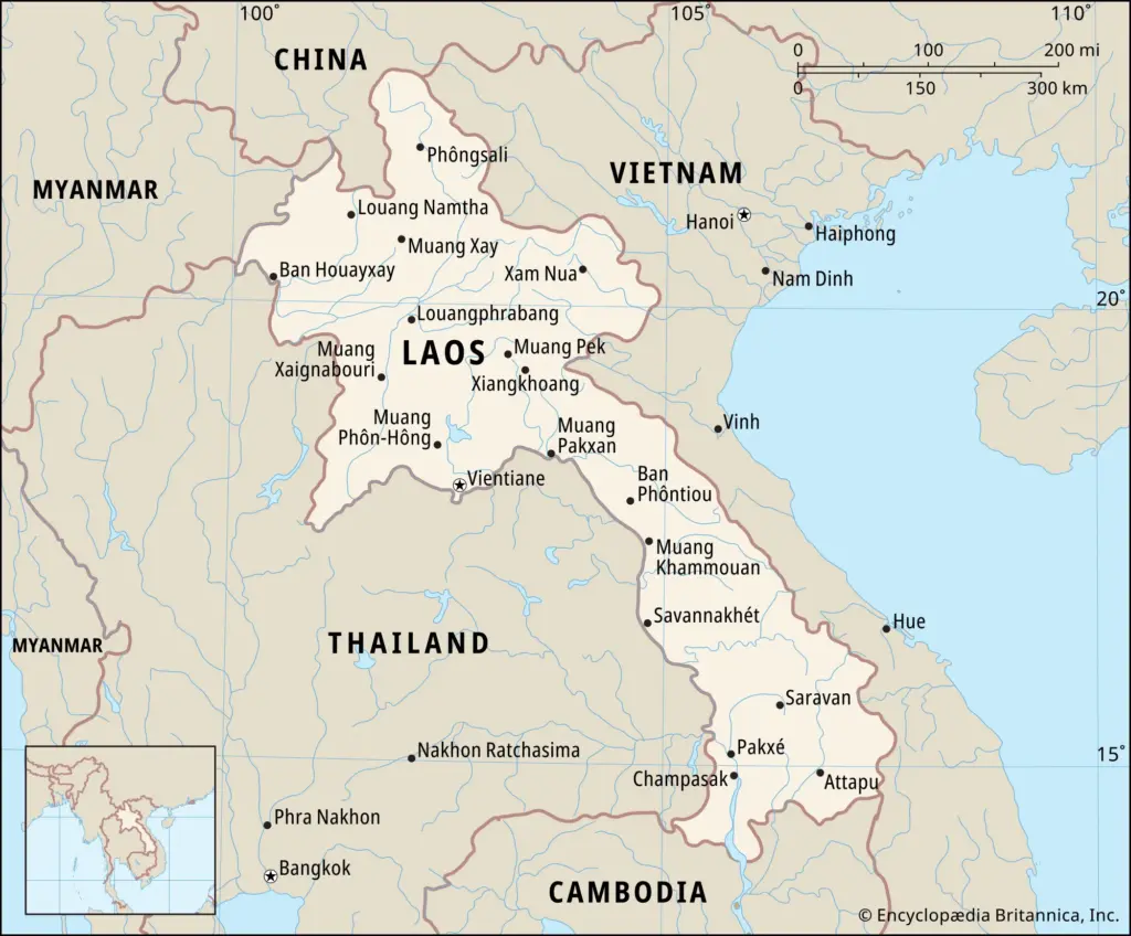 Laos map