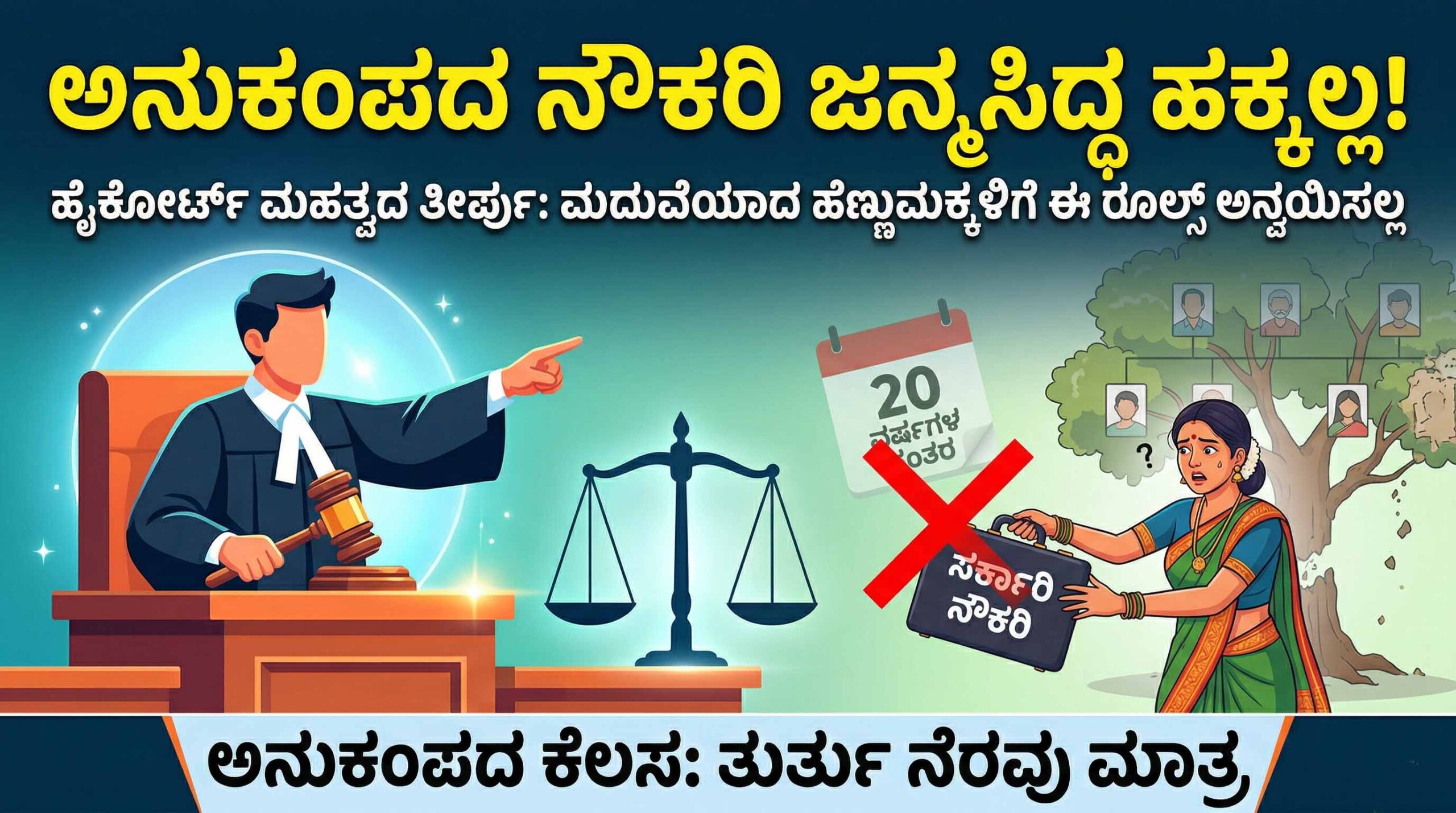 karnataka high court compassionate job rules scaled