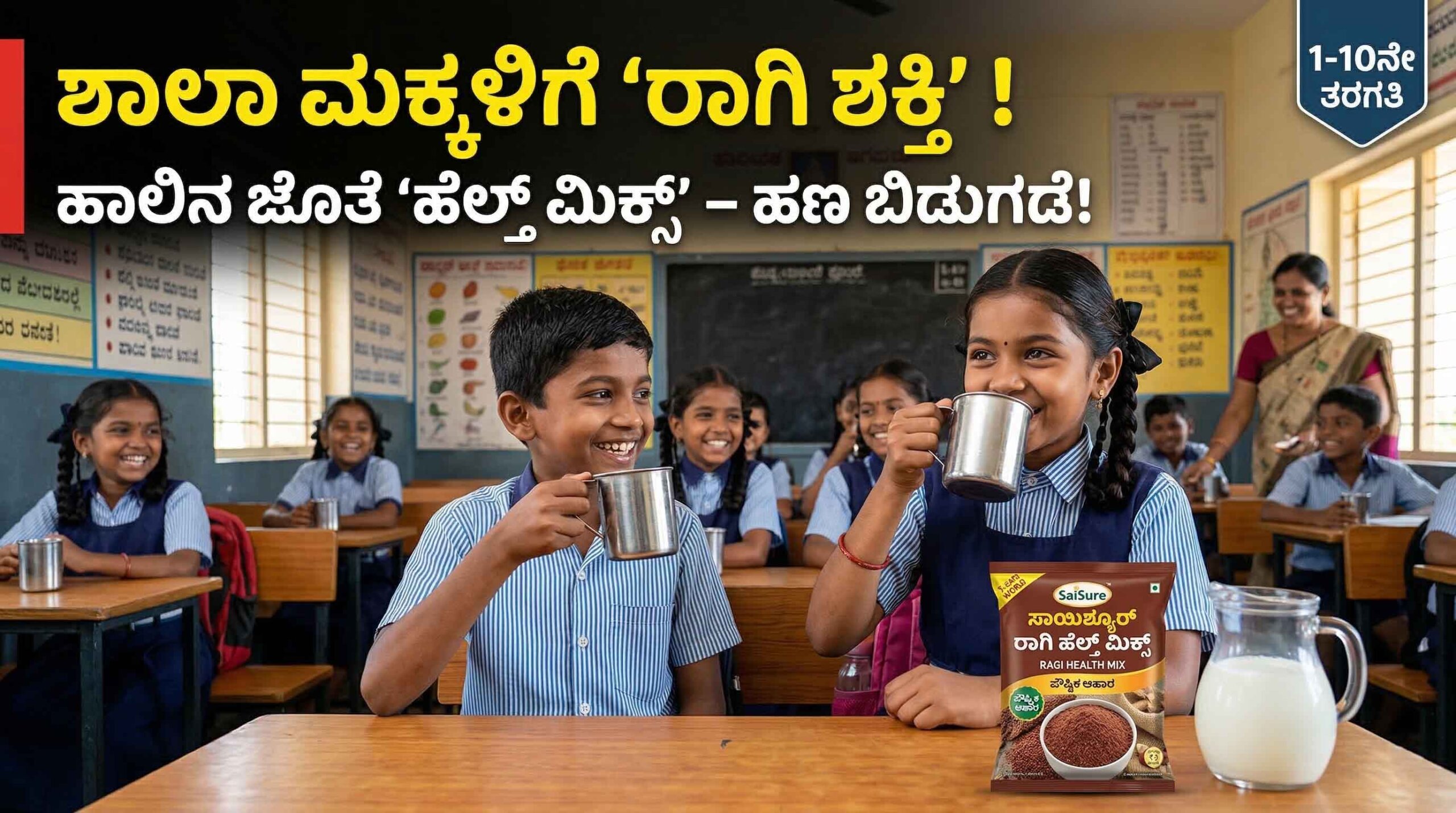 karnataka school students ragimix milk scheme details scaled