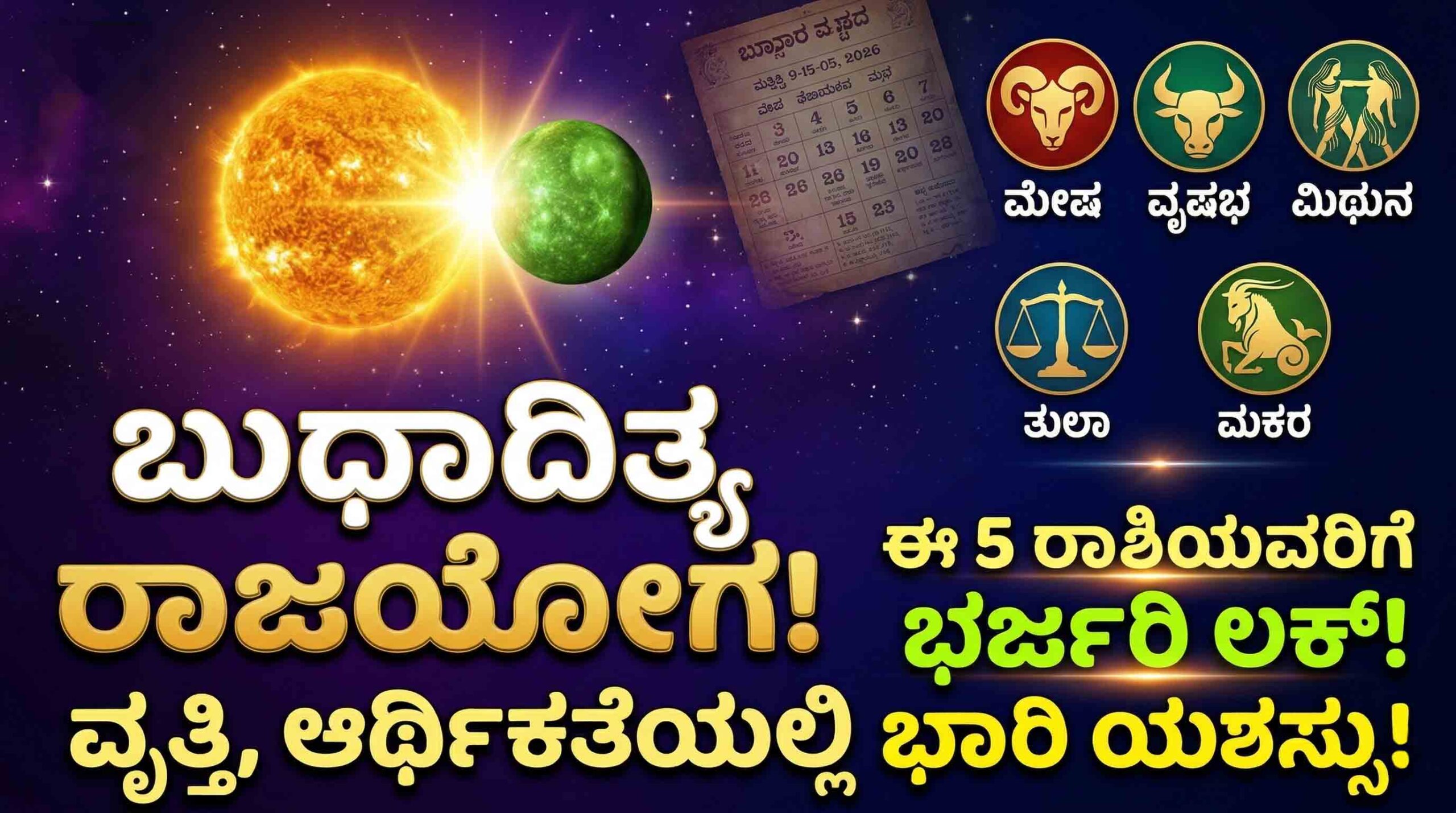 weekly horoscope march 9 to 15 budhaditya rajayoga lucky zodiac signs kannada scaled
