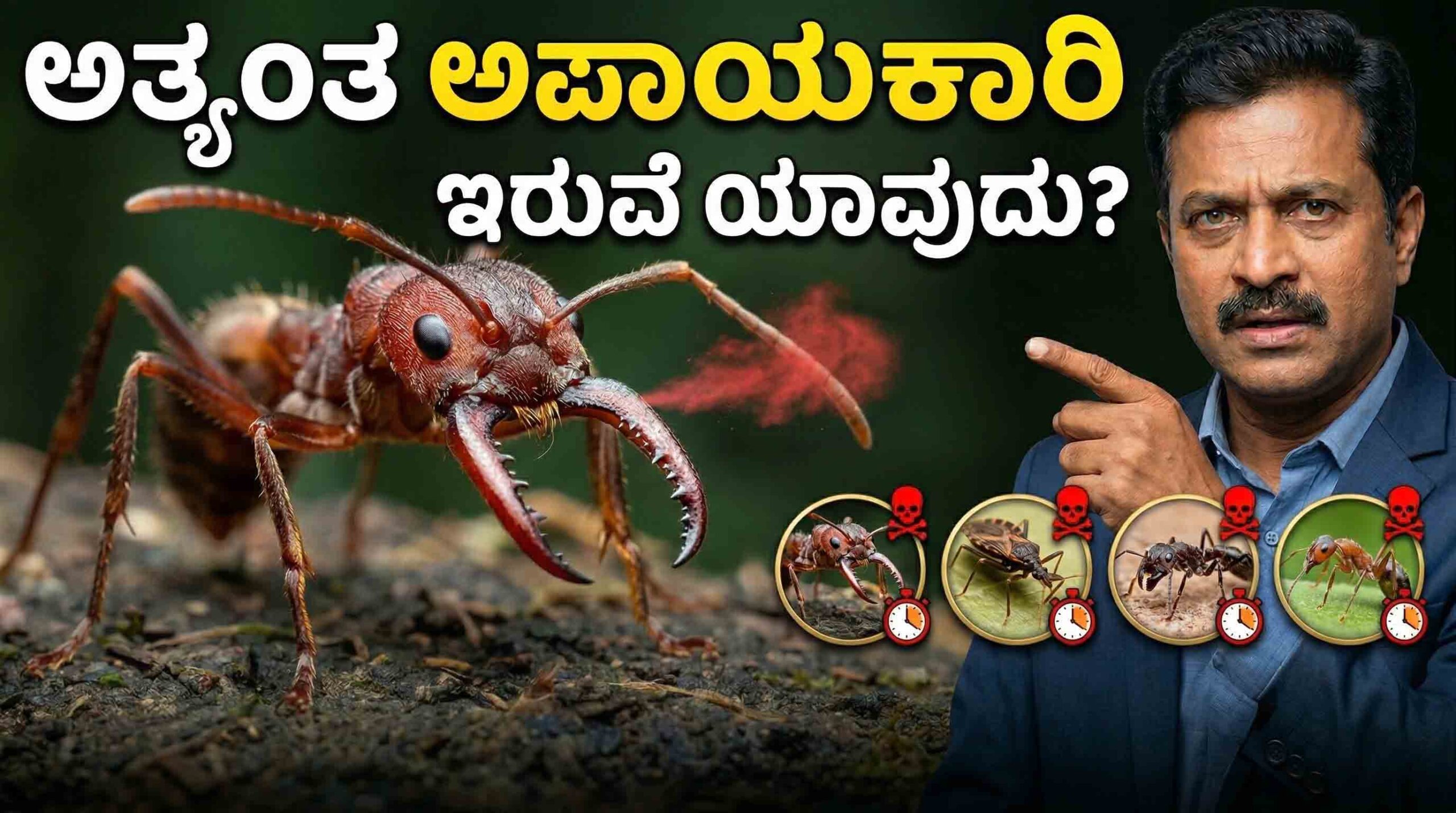world most dangerous ants bulldog ant bullet ant lethal stings kannada scaled