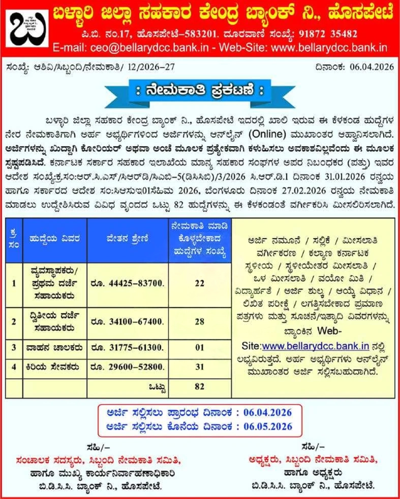 DCC Bank Recruitment 2026