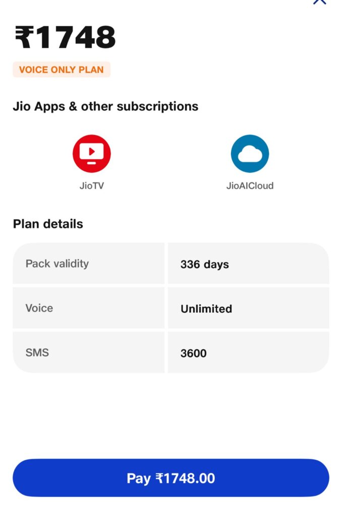 JIO 1748 PLAN