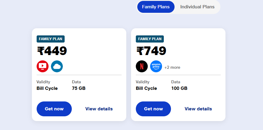 jio family plans