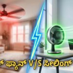 table fan vs ceiling fan