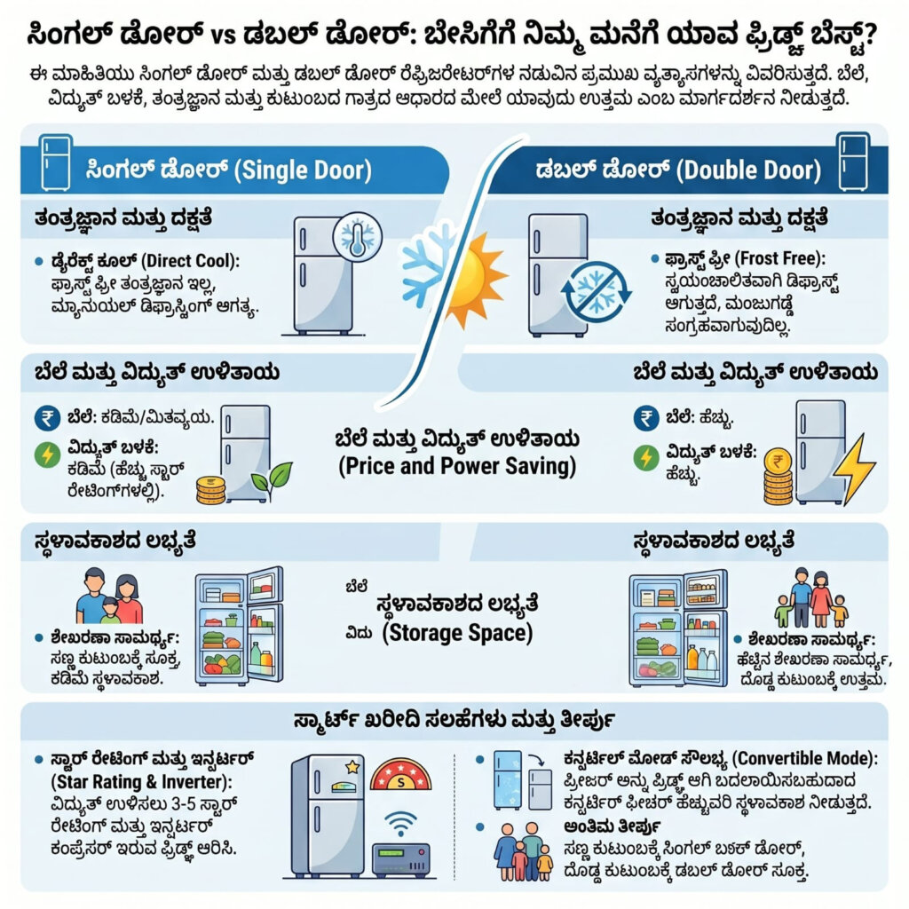 ಸಿಂಗಲ್ ಡೋರ್ ವರ್ಸಸ್ ಡಬಲ್ ಡೋರ್ 1