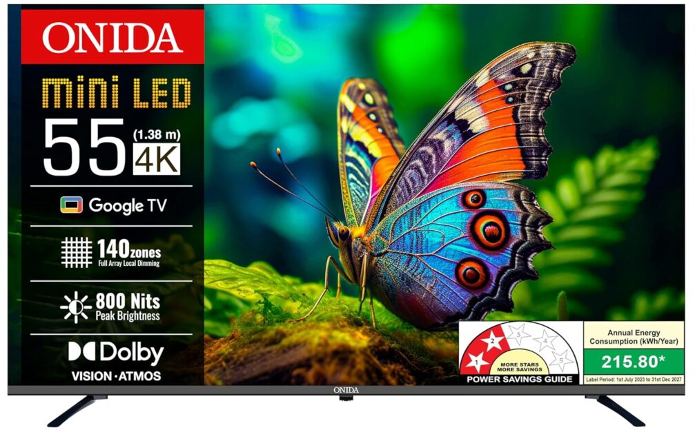 ONIDA Nexg Series 4K Ultra HD Smart QLED Mini LED Google TV