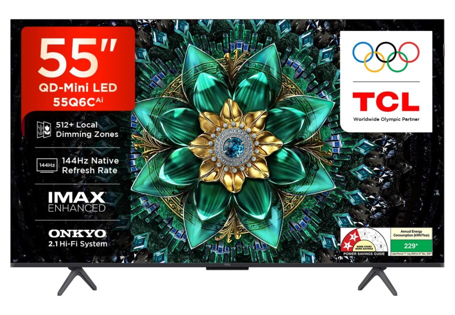 TCL 139 cm 55 inches 4K UHD Smart QD Mini LED Google TV 55Q6C